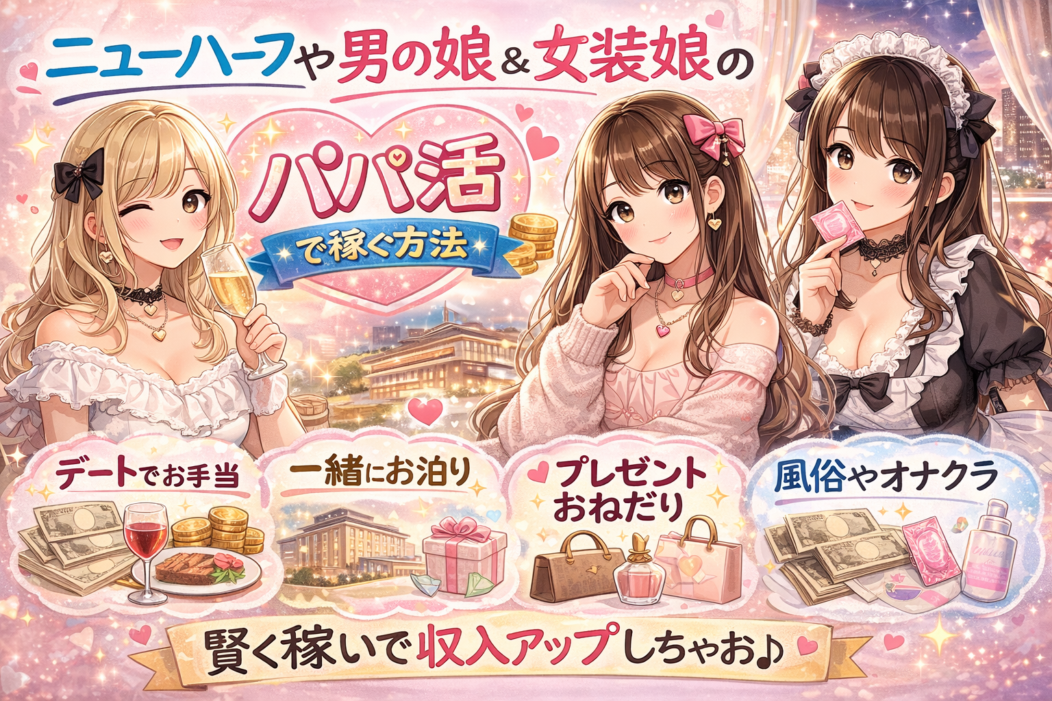 ニューハーフや男の娘＆女装娘のパパ活・風俗稼ぎガイド